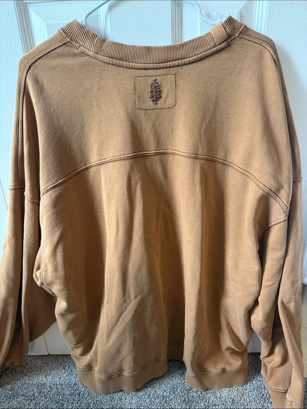 FP Movement by Free People Oversized Pullover Sweatshirt in Camel - Picture 3 of 3